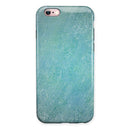 Textured Teal Surface iPhone 6/6s or 6/6s Plus 2-Piece Hybrid INK-Fuzed Case