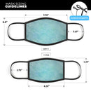 Textured Teal Surface - Made in USA Mouth Cover Unisex Anti-Dust Cotton Blend Reusable & Washable Face Mask with Adjustable Sizing for Adult or Child
