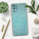 Textured Teal Surface - Premium Vinyl Skin Decal for Samsung Galaxy S25 Ultra, S24, S23, S22 & All Galaxy S Models