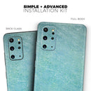 Textured Teal Surface - Premium Vinyl Skin Decal for Samsung Galaxy S25 Ultra, S24, S23, S22 & All Galaxy S Models