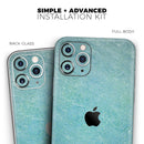 Textured Teal Surface - Protective Skin Wrap & Decal – Compatible with iPhone SE to iPhone 17 Pro Max (All Models)