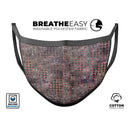 Textured Triangle Pattern - Made in USA Mouth Cover Unisex Anti-Dust Cotton Blend Reusable & Washable Face Mask with Adjustable Sizing for Adult or Child