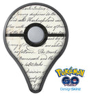 The 18th Century Script Pattern Pokémon GO Plus Vinyl Protective Decal Skin Kit