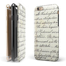The 18th Century Script Pattern iPhone 6/6s or 6/6s Plus 2-Piece Hybrid INK-Fuzed Case