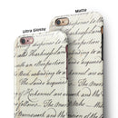 The 18th Century Script Pattern iPhone 6/6s or 6/6s Plus 2-Piece Hybrid INK-Fuzed Case