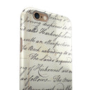 The 18th Century Script Pattern iPhone 6/6s or 6/6s Plus 2-Piece Hybrid INK-Fuzed Case