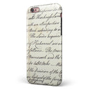 The 18th Century Script Pattern iPhone 6/6s or 6/6s Plus 2-Piece Hybrid INK-Fuzed Case