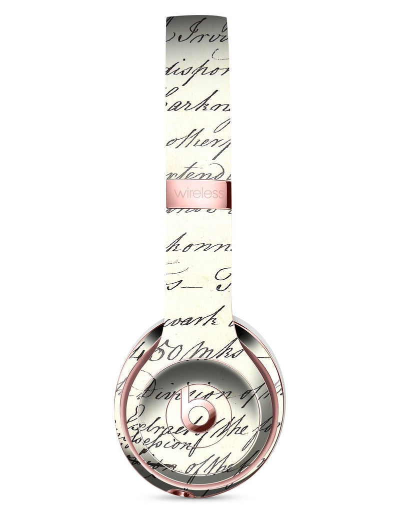 The 18th Century Script Pattern Full-Body Skin Kit for the Beats by Dre Solo 3 Wireless Headphones