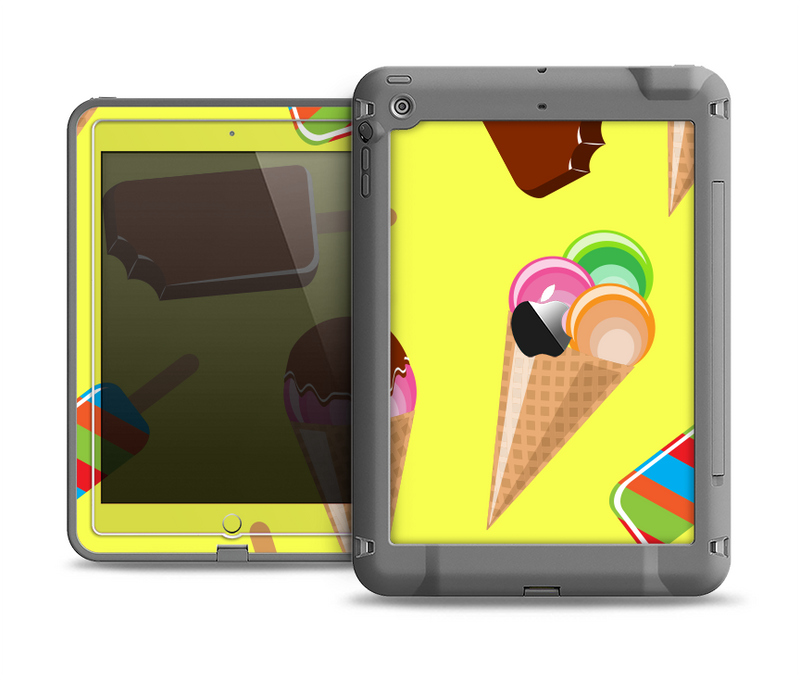 The 3d Icecream Treat Collage Apple iPad Mini LifeProof Fre Case Skin Set