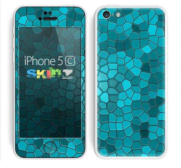 The Abstact Blue Tiled Skin for the Apple iPhone 5c