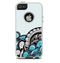 The Abstract Black & Blue Paisley Waves Skin For The iPhone 5-5s Otterbox Commuter Case