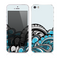 The Abstract Black & Blue Paisley Waves Skin for the Apple iPhone 5s