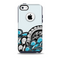 The Abstract Black & Blue Paisley Waves Skin for the iPhone 5c OtterBox Commuter Case