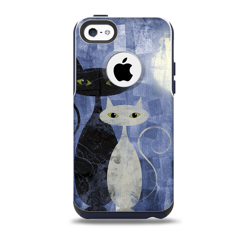 The Abstract Black & White Cats Skin for the iPhone 5c OtterBox Commuter Case