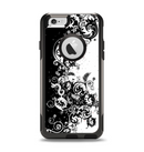 The Abstract Black & White Swirls Apple iPhone 6 Otterbox Commuter Case Skin Set