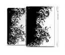 The Abstract Black & White Swirls Full Body Skin Set for the Apple iPad Mini 2