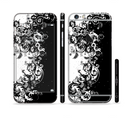 The Abstract Black & White Swirls Sectioned Skin Series for the Apple iPhone 6