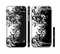 The Abstract Black & White Swirls Sectioned Skin Series for the Apple iPhone 6