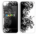 The Abstract Black & White Swirls Skin for the Apple iPhone 5c