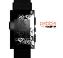 The Abstract Black & White Swirls Skin for the Pebble SmartWatch