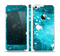 The Abstract Bleu Paint Splatter Skin Set for the Apple iPhone 5