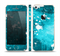 The Abstract Bleu Paint Splatter Skin Set for the Apple iPhone 5s