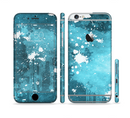 The Abstract Bleu Paint Splatter Sectioned Skin Series for the Apple iPhone 6s Plus