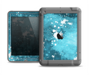 The Abstract Bleu Paint Splatter Apple iPad Air LifeProof Fre Case Skin Set