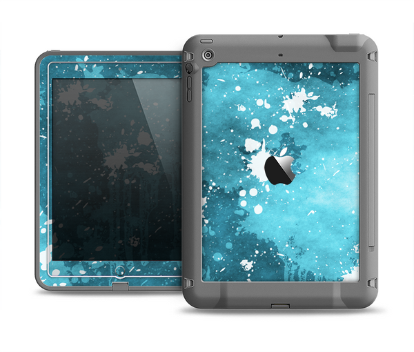 The Abstract Bleu Paint Splatter Apple iPad Mini LifeProof Fre Case Skin Set