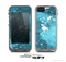 The Abstract Bleu Paint Splatter Skin for the Apple iPhone 5c LifeProof Case