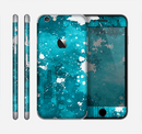 The Abstract Bleu Paint Splatter Skin for the Apple iPhone 6