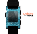 The Abstract Bleu Paint Splatter Skin for the Pebble SmartWatch