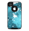 The Abstract Bleu Paint Splatter Skin for the iPhone 4-4s OtterBox Commuter Case
