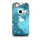 The Abstract Bleu Paint Splatter Skin for the iPhone 5c OtterBox Commuter Case