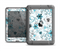 The Abstract Blue & Black Seamless Flowers Apple iPad Mini LifeProof Nuud Case Skin Set