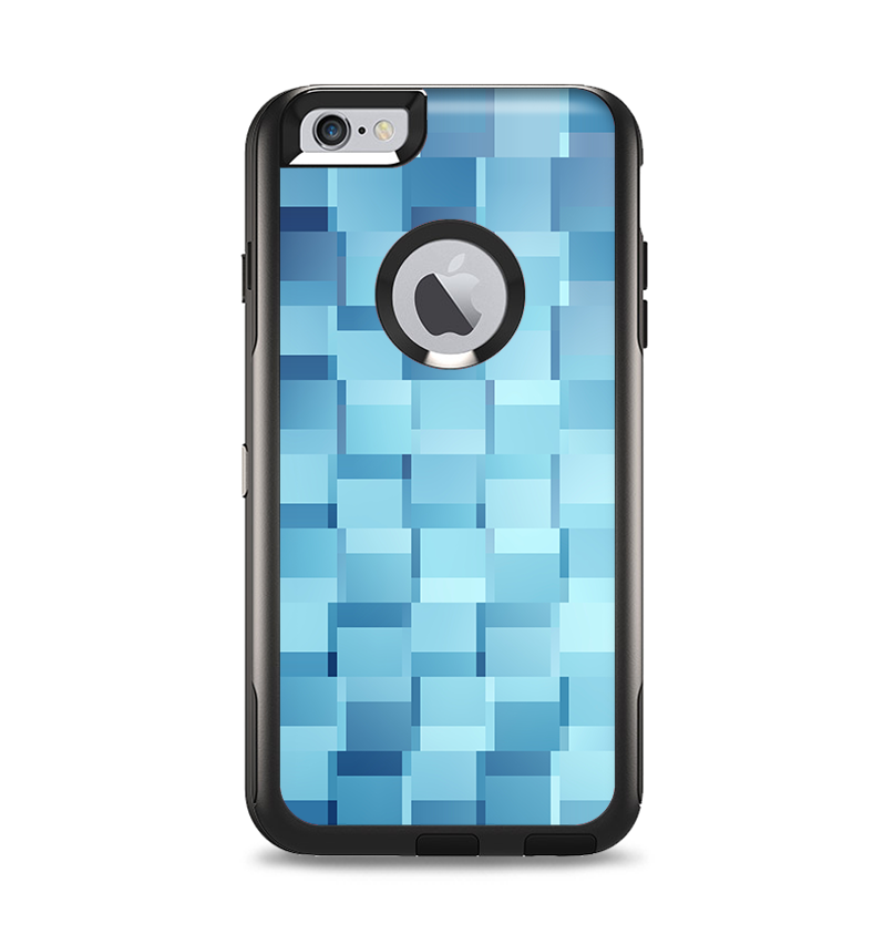 The Abstract Blue Cubed Apple iPhone 6 Plus Otterbox Commuter Case Skin Set