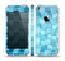The Abstract Blue Cubed Skin Set for the Apple iPhone 5s