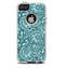 The Abstract Blue Feather Paisley Skin For The iPhone 5-5s Otterbox Commuter Case