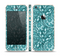 The Abstract Blue Feather Paisley Skin Set for the Apple iPhone 5s