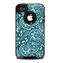 The Abstract Blue Feather Paisley Skin for the iPhone 4-4s OtterBox Commuter Case