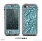 The Abstract Blue Feather Paisley Skin for the iPhone 5c nüüd LifeProof Case