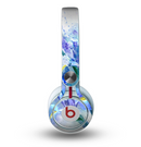 The Abstract Blue Floral Art Skin for the Beats by Dre Mixr Headphones