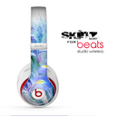 The Abstract Blue Floral Art Skin for the Beats by Dre Studio Wireless Headphones