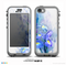 The Abstract Blue Floral Art Skin for the iPhone 5c nüüd LifeProof Case
