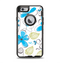 The Abstract Blue Floral Pattern V4 Apple iPhone 6 Otterbox Defender Case Skin Set