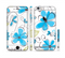 The Abstract Blue Floral Pattern V4 Sectioned Skin Series for the Apple iPhone 6 Plus