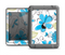 The Abstract Blue Floral Pattern V4 Apple iPad Mini LifeProof Nuud Case Skin Set
