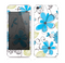 The Abstract Blue Floral Pattern V4 Skin for the Apple iPhone 5s