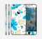 The Abstract Blue Floral Pattern V4 Skin for the Apple iPhone 6 Plus