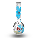 The Abstract Blue Floral Pattern V4 Skin for the Beats by Dre Original Solo-Solo HD Headphones